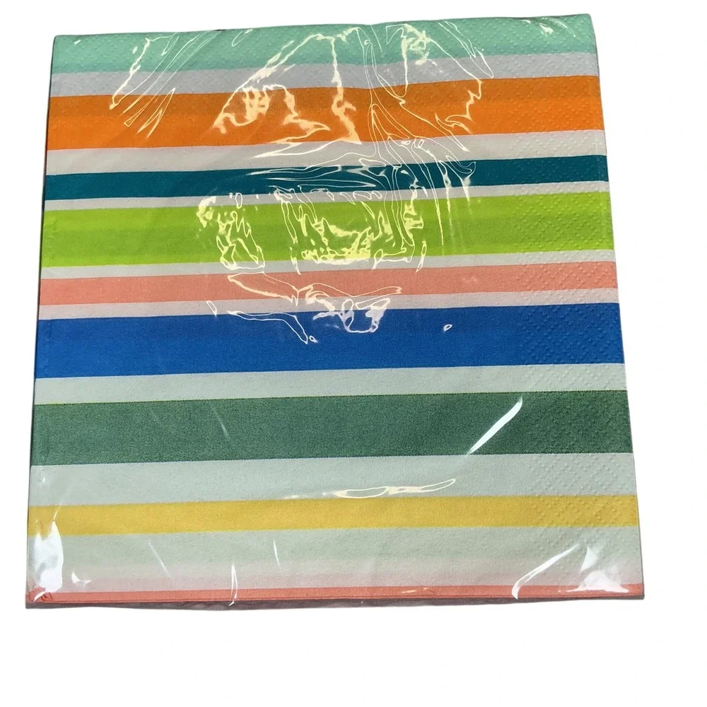 Sun Squad Striped Lunch Napkins 30 Ct 2 Ply 12.7in‎ Set of 2